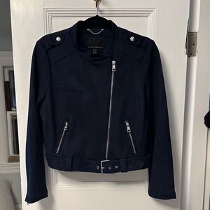 Banana Republic Women's Navy Leather Jacket